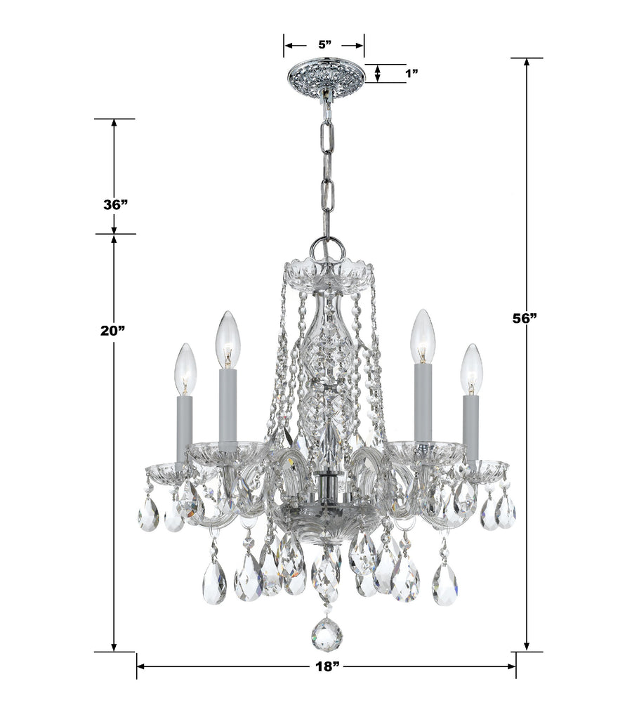 Traditional Crystal 5 Light Chandelier