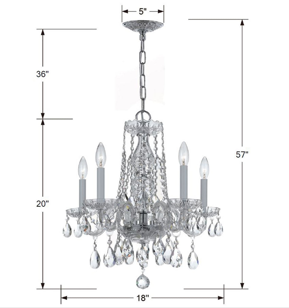 Traditional Crystal 5 Light Chandelier