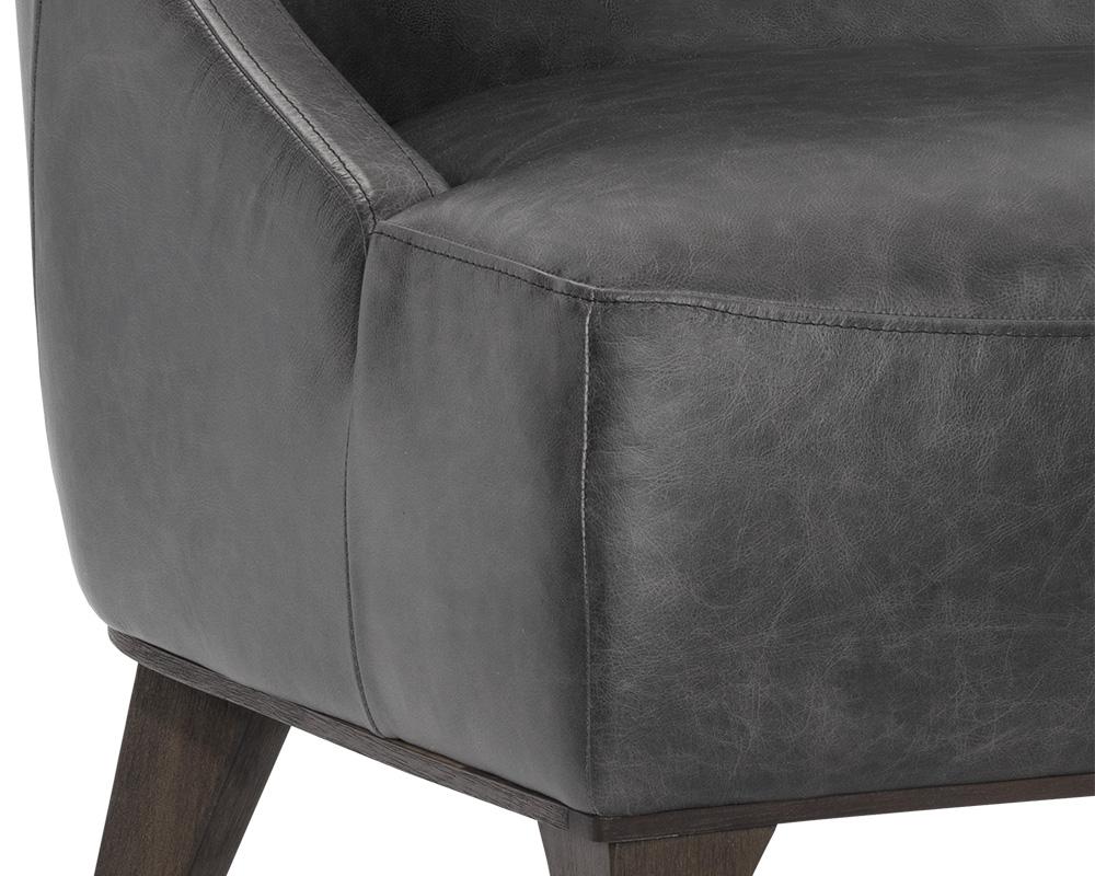 Elias Lounge Chair - Marseille Black Leather