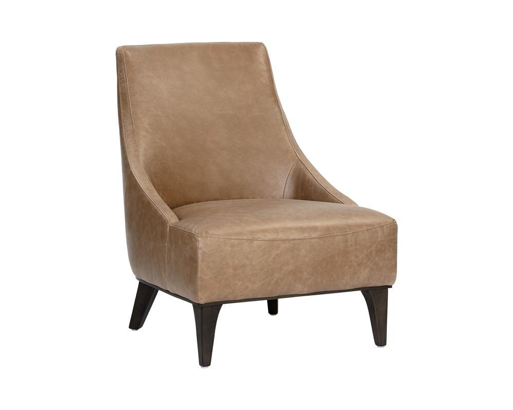 Elias Lounge Chair - Marseille Camel Leather