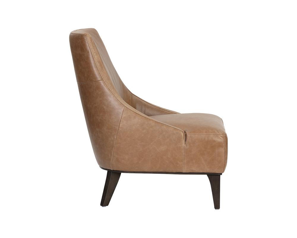 Elias Lounge Chair - Marseille Camel Leather