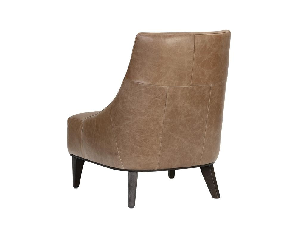 Elias Lounge Chair - Marseille Camel Leather