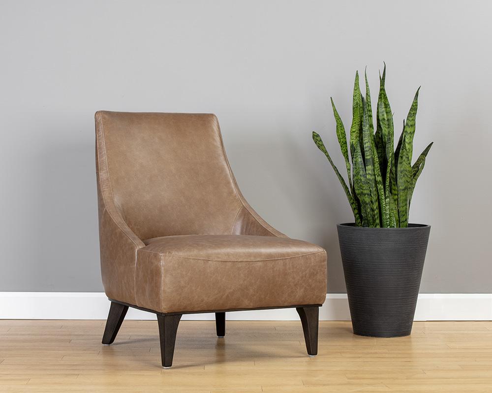 Elias Lounge Chair - Marseille Camel Leather