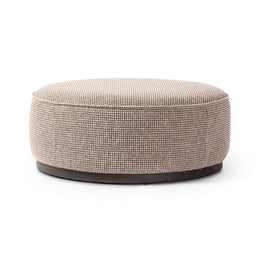 Sinclair Large Round Ottoman - Barrow Taupe