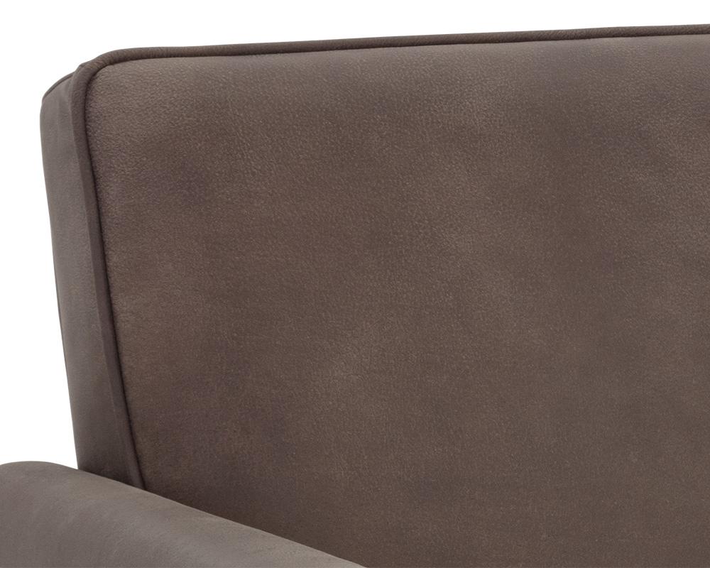 Gale Lounge Chair - Lux Brass - Dandi Mocca Leather