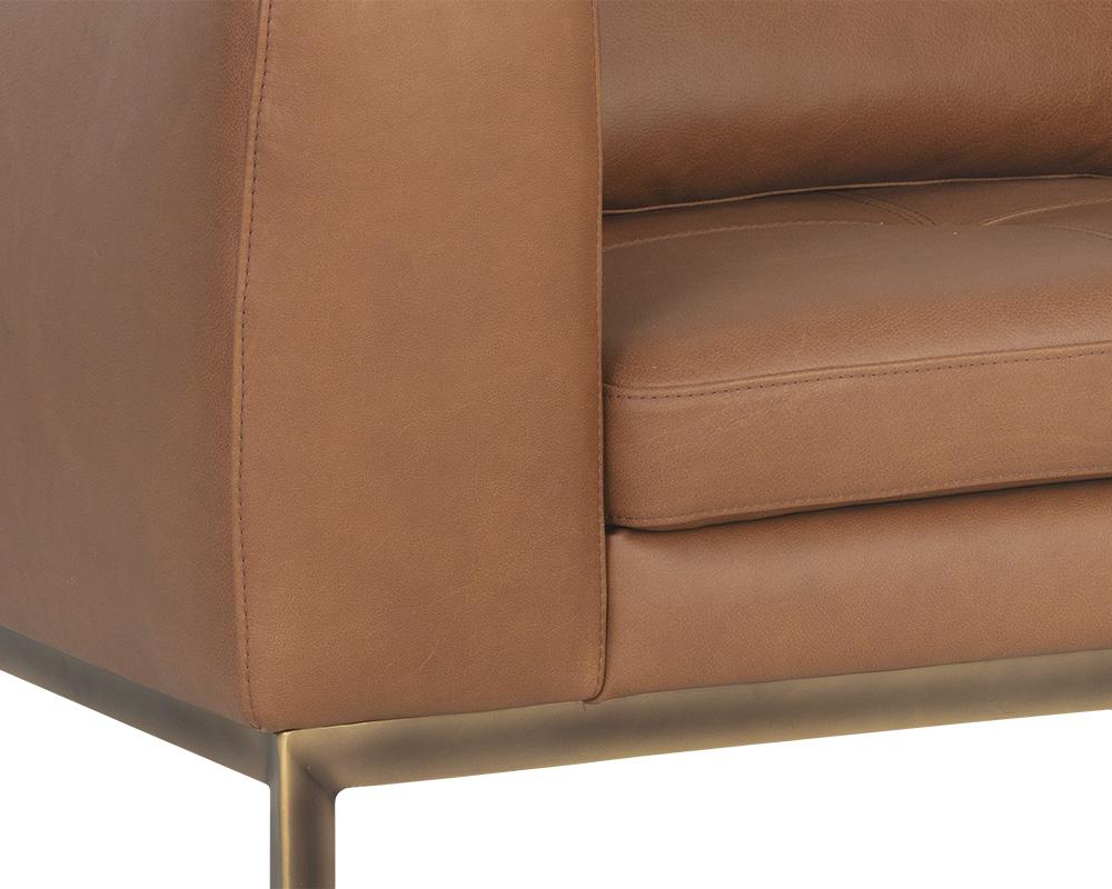 Burr Armchair - Behike Saddle Leather