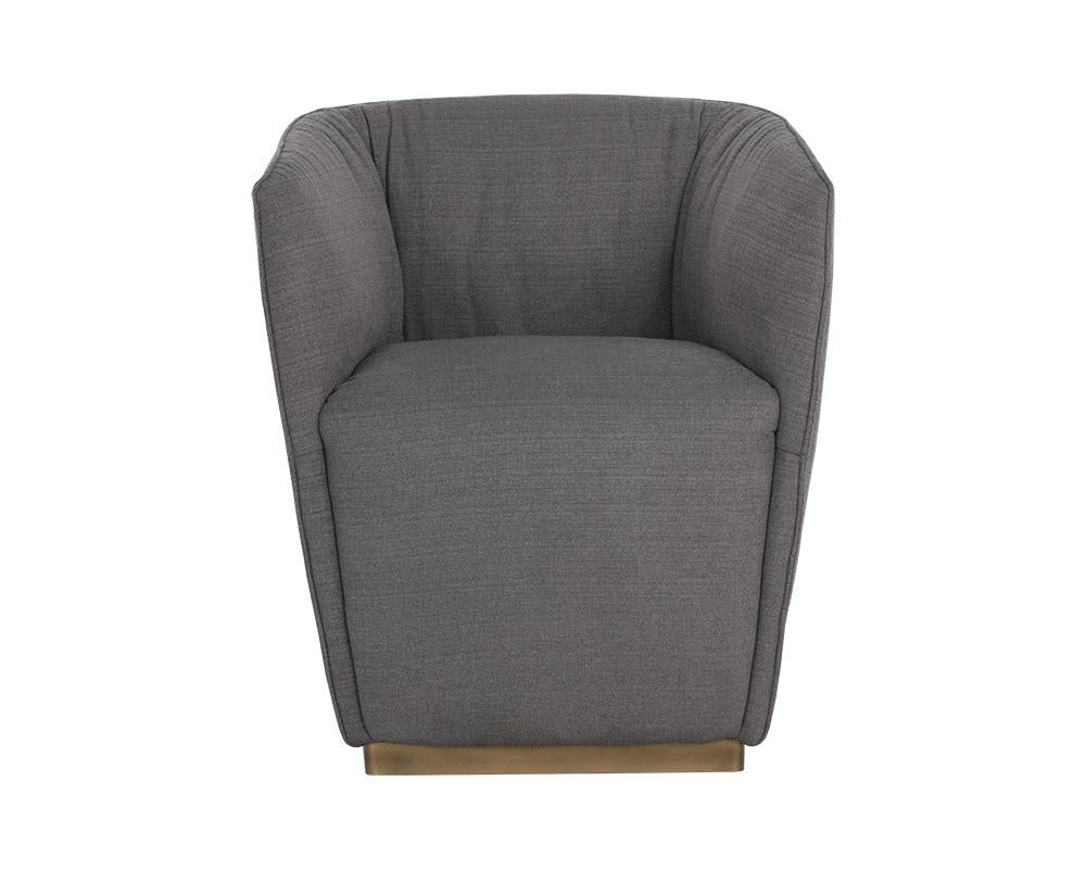 Vain Wheeled Dining Armchair - Zenith Graphite Grey