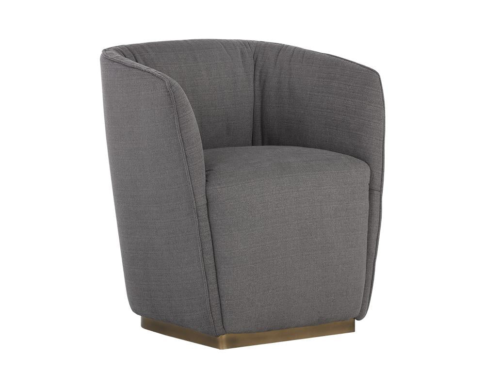 Vain Wheeled Dining Armchair - Zenith Graphite Grey