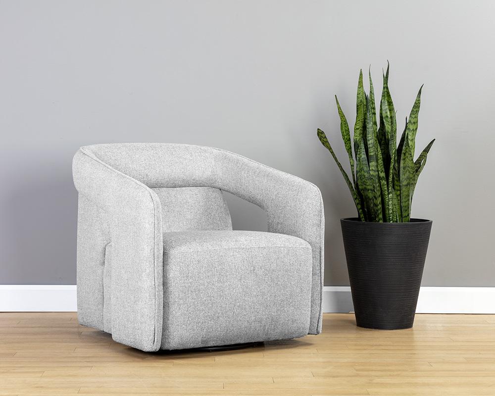 Kendrick Swivel Lounge Chair - Belfast Heather Grey