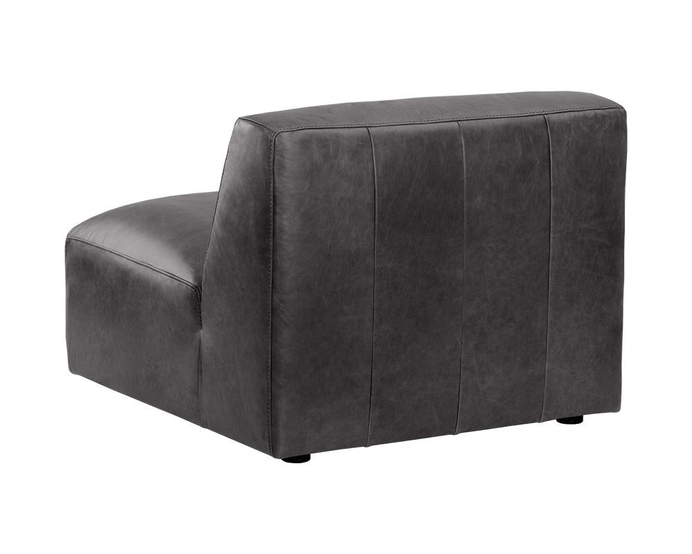 Watson Modular - Armless Chair - Marseille Black Leather