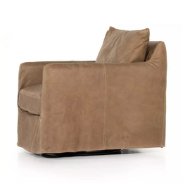 Banks Slipcover Swivel Chair - Palermo Drift by Four Hands