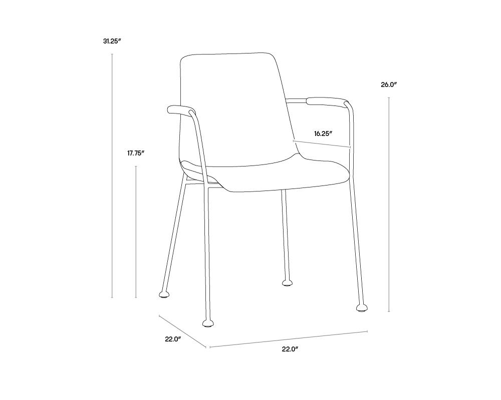 Hathaway Dining Armchair - Belfast Navy