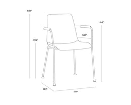 Hathaway Dining Armchair - Belfast Navy