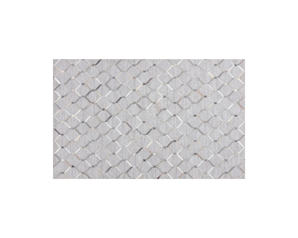 Bordeaux Hand-Made Rug - Ivory / Grey - 5' X 8'