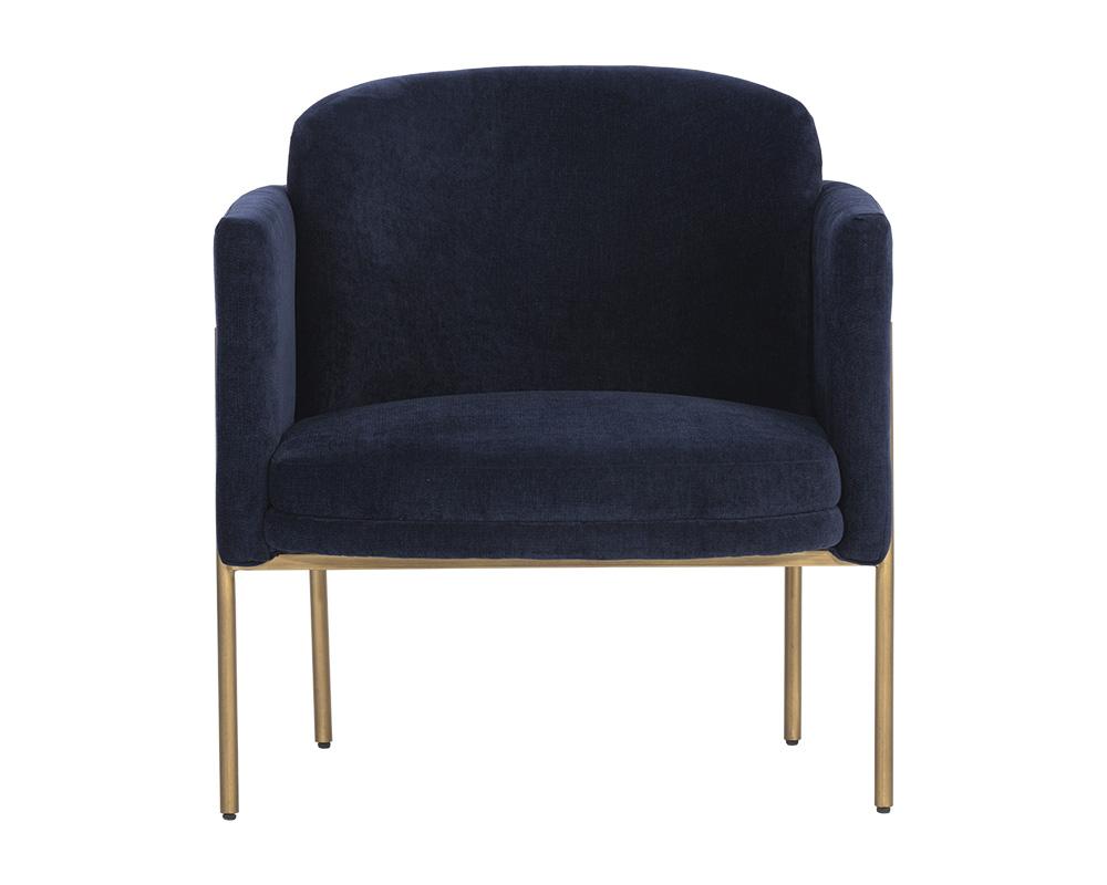 Richie Lounge Chair - Antique Brass - Danny Navy