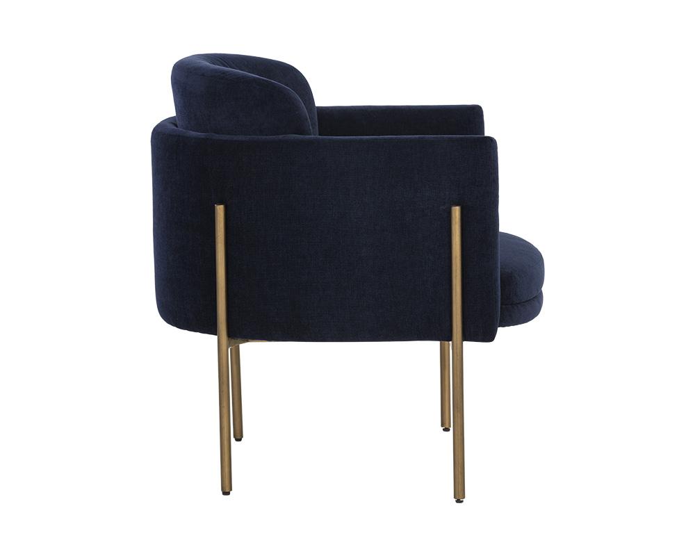 Richie Lounge Chair - Antique Brass - Danny Navy