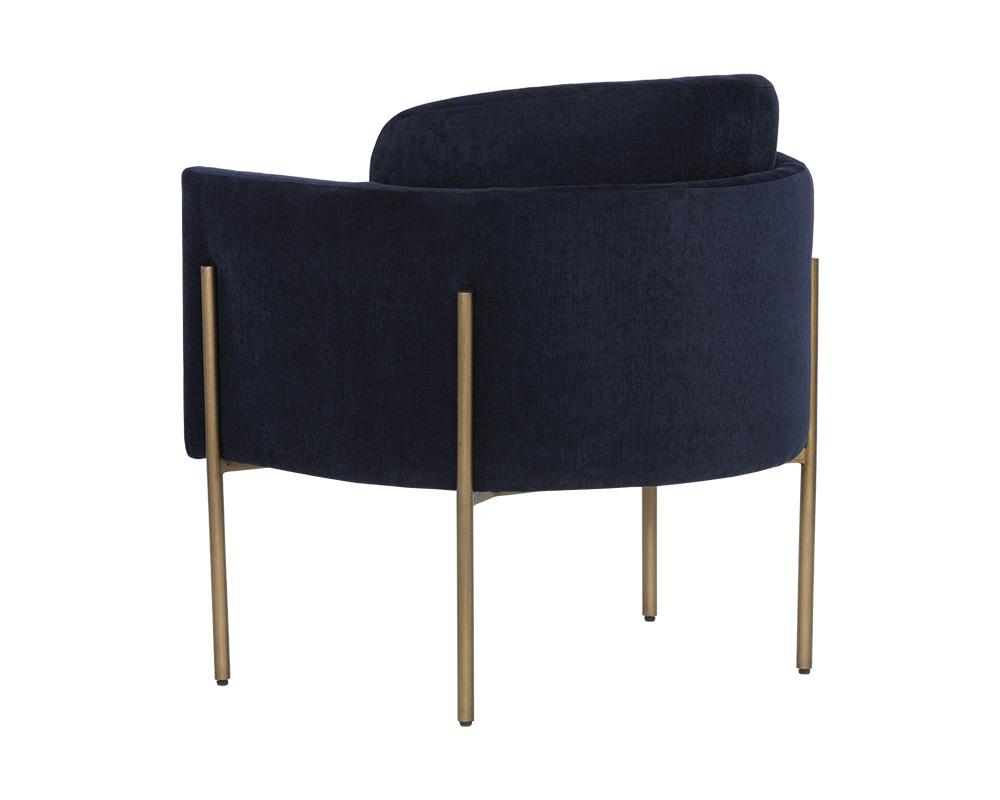 Richie Lounge Chair - Antique Brass - Danny Navy