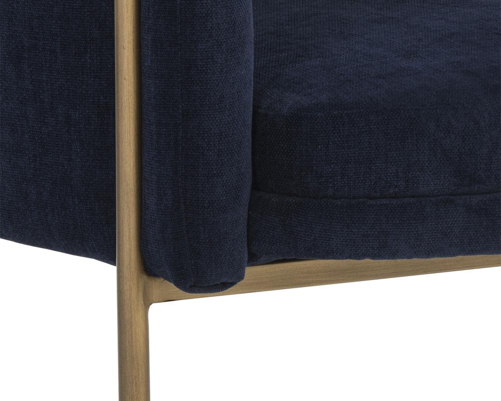 Richie Lounge Chair - Antique Brass - Danny Navy