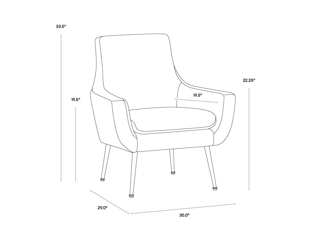 Aletta Lounge Chair - Nono Petrol