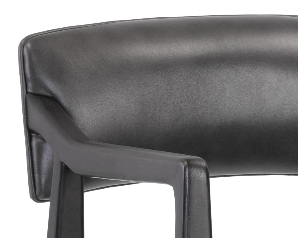 Keagan Barstool - Brentwood Charcoal Leather