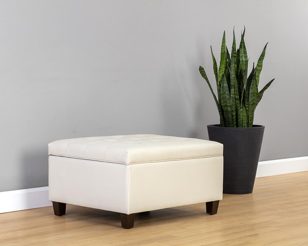 Tucker Storage Ottoman - Dillon Cream