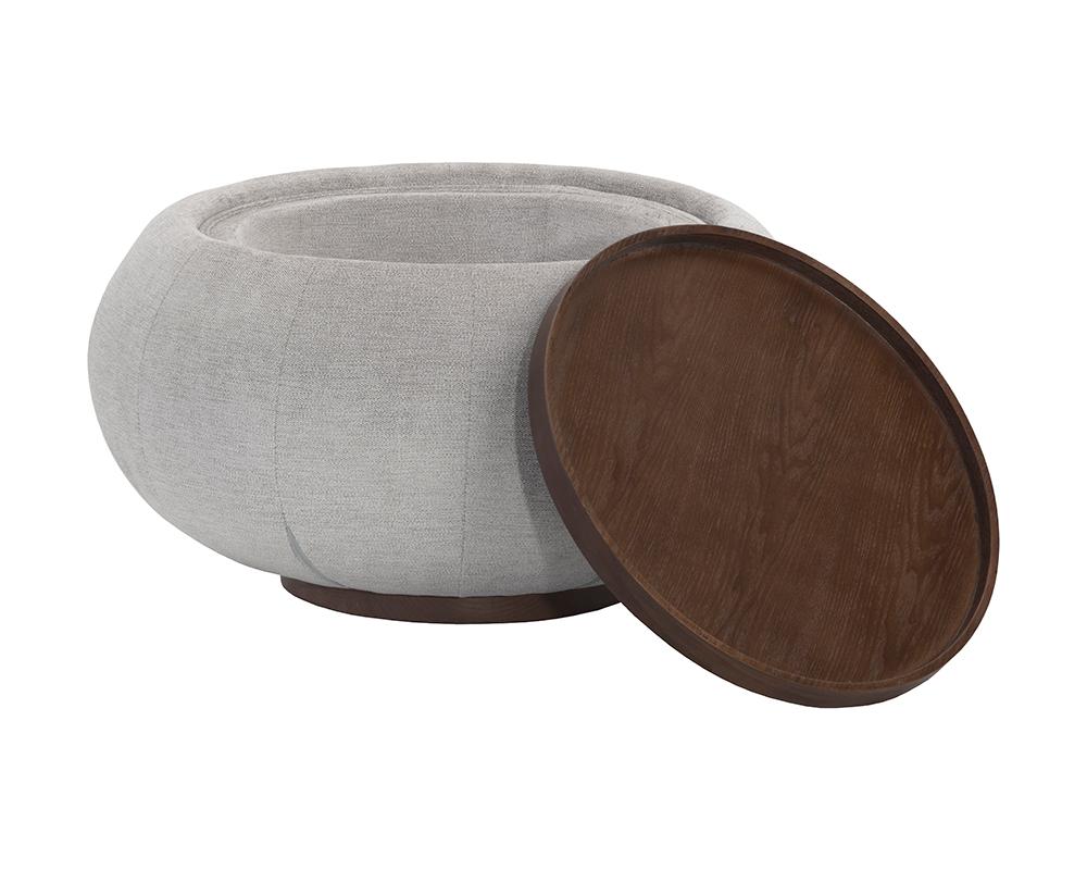 Zenzi Storage End Table - Polo Club Stone