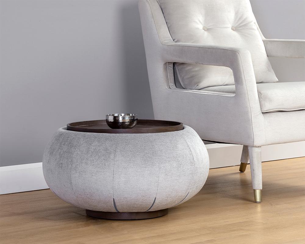 Zenzi Storage End Table - Polo Club Stone