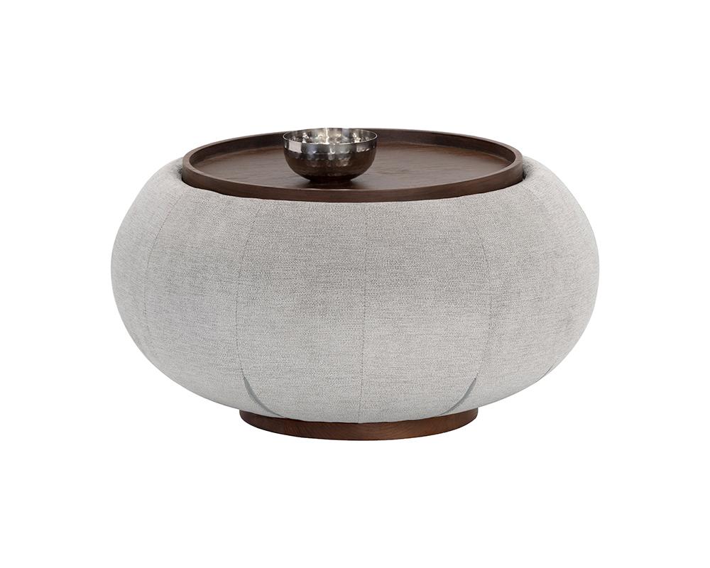 Zenzi Storage End Table - Polo Club Stone