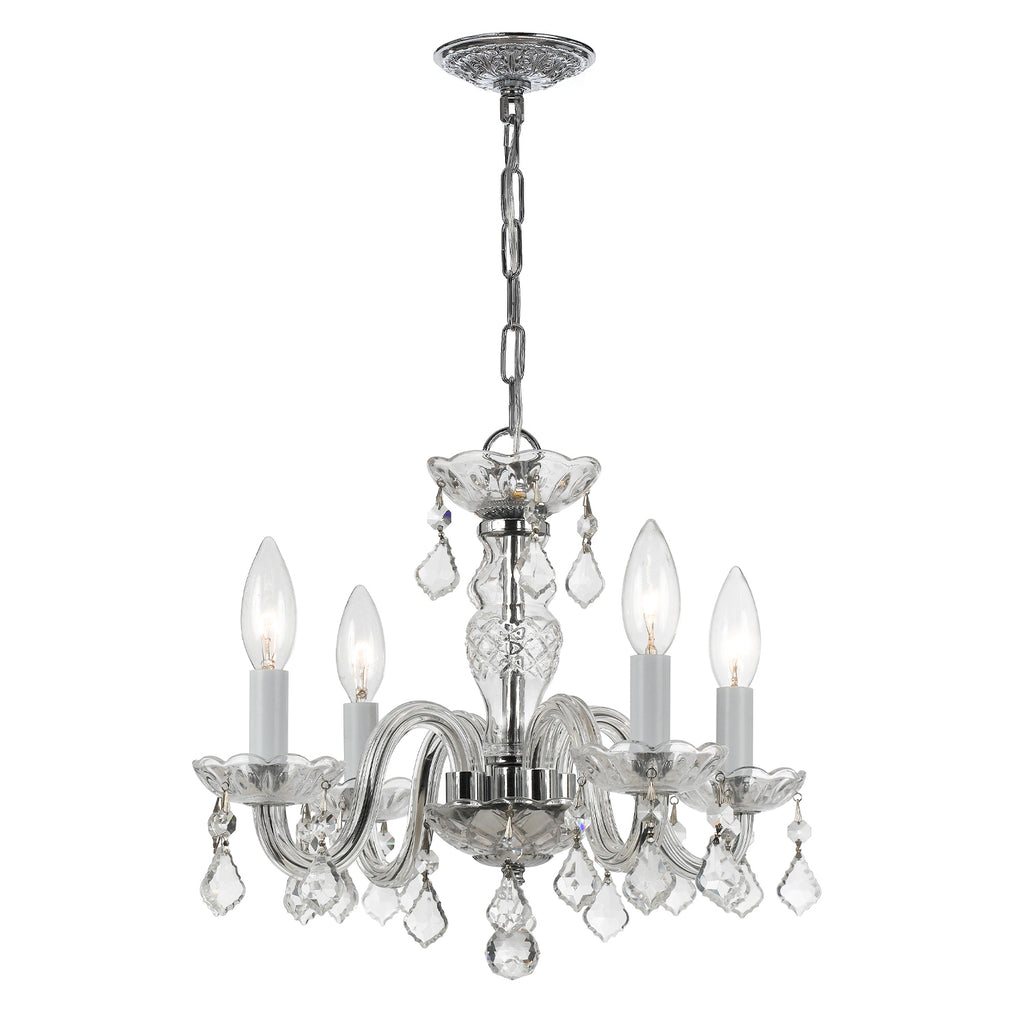 Traditional Crystal 4 Light Mini Chandelier