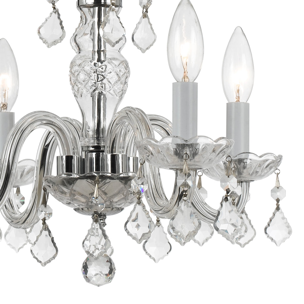 Traditional Crystal 4 Light Mini Chandelier