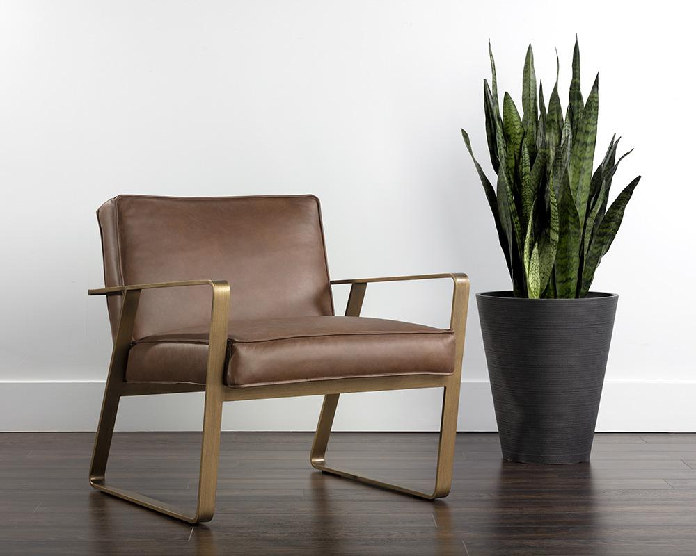 Kristoffer Lounge Chair - Vintage Caramel Leather