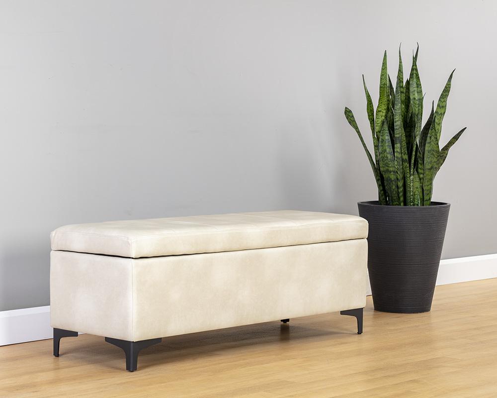 Janet Storage Bench - Bravo Cream