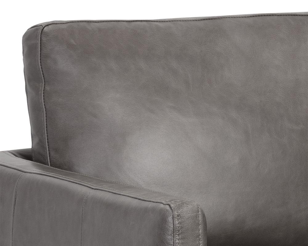 Portman Swivel Lounge Chair - Marseille Concrete Leather