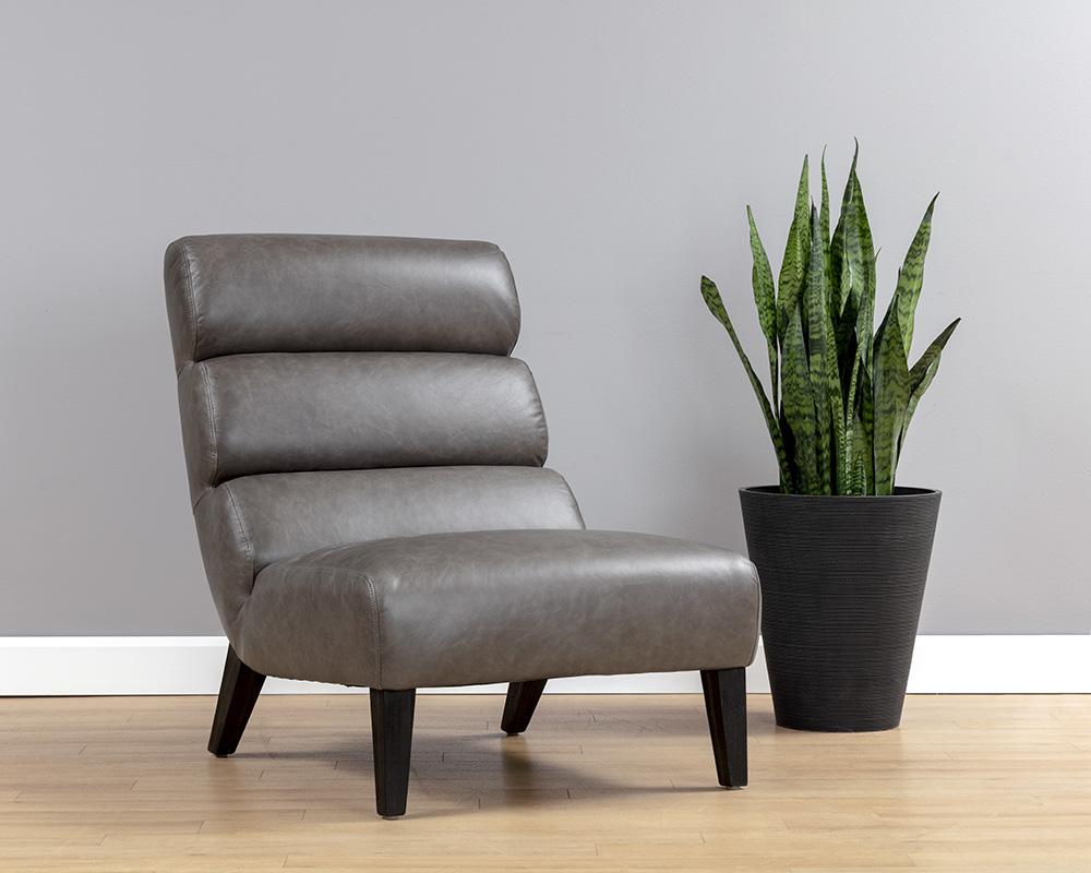 Ellison Lounge Chair - Marseille Concrete Leather