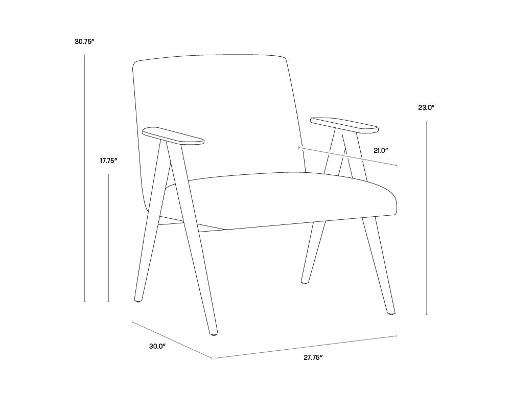 Baldwin Lounge Chair - San Remo Winter Cloud