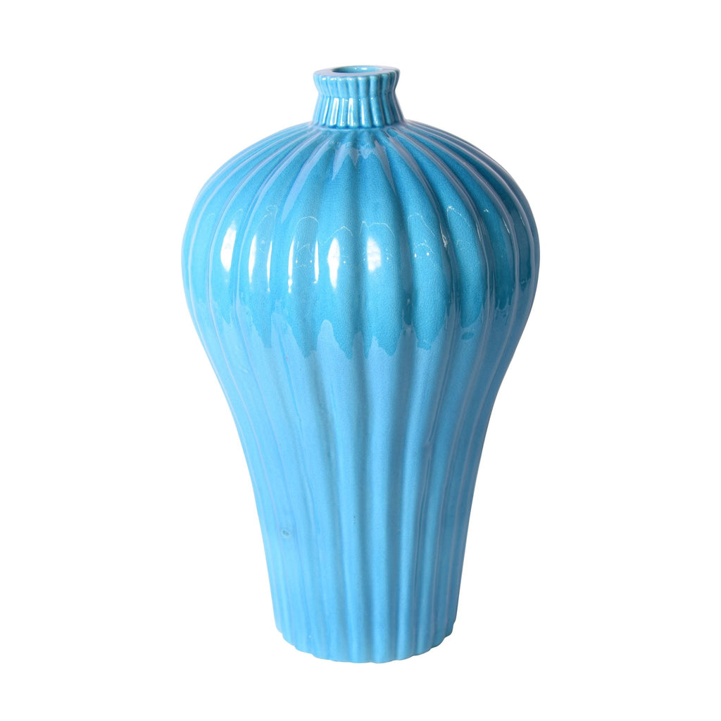 Fluted Plum Vase Turquoise