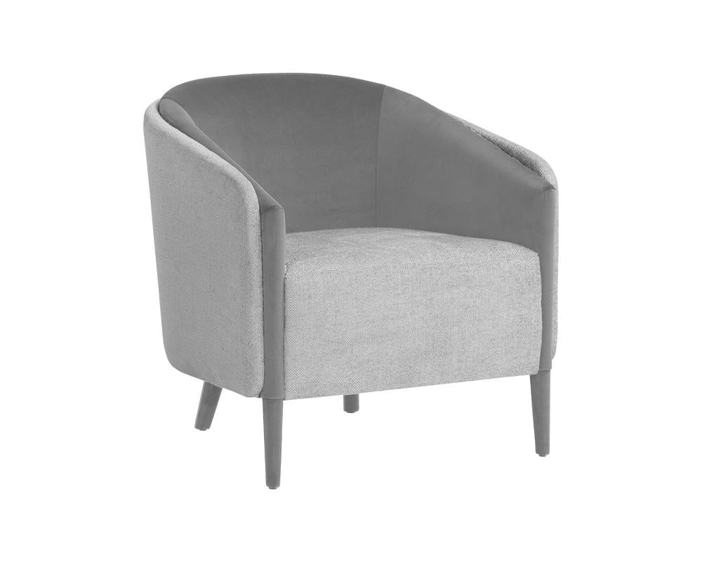 Barry Lounge Chair - San Remo Winter Cloud / Antonio Charcoal