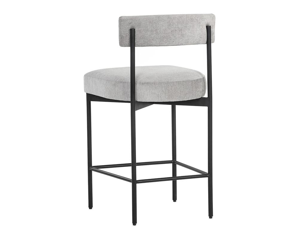 Seneca Counter Stool - Black - Polo Club Stone