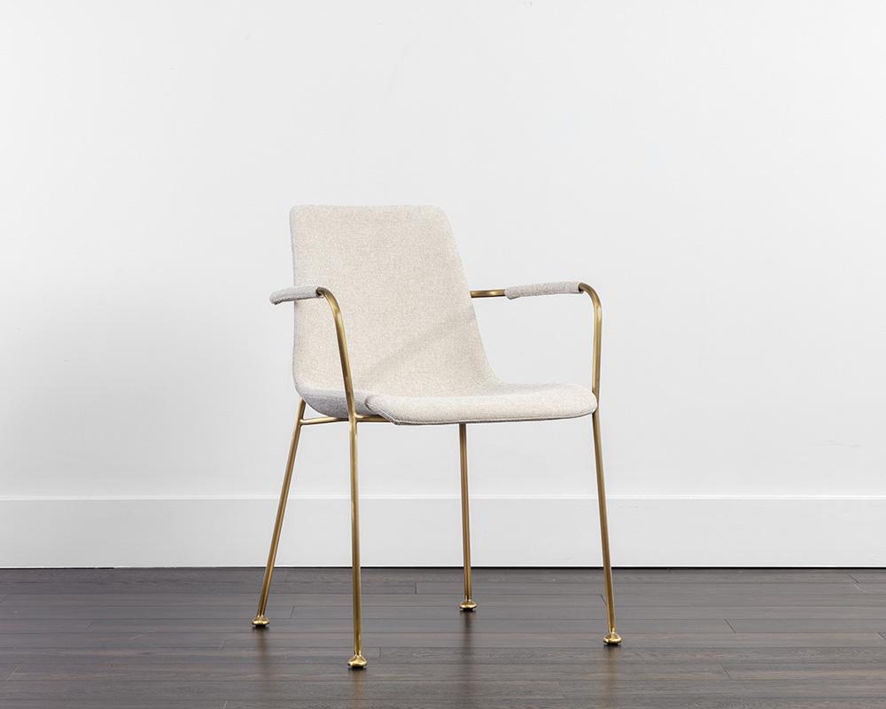 Hathaway Dining Armchair - Belfast Oatmeal