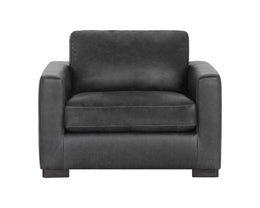 Baylor Armchair - Marseille Black Leather