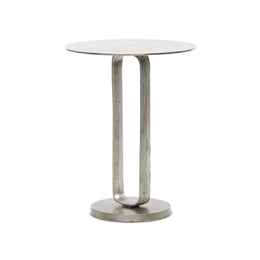 Douglas End Table, Raw Antique Nickel