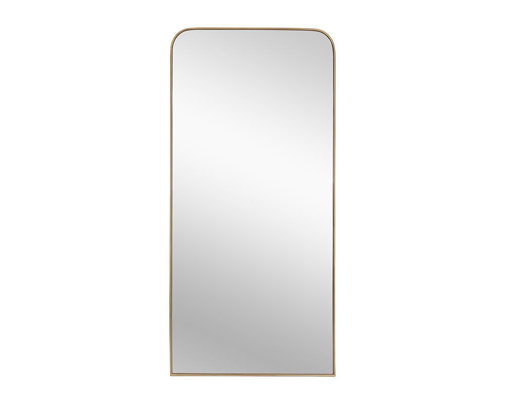 Calabasas Floor Mirror - Brass