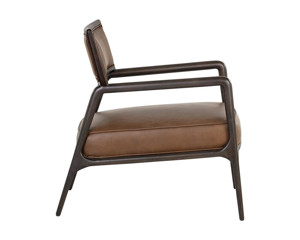 Damien Lounge Chair - Vintage Caramel Leather