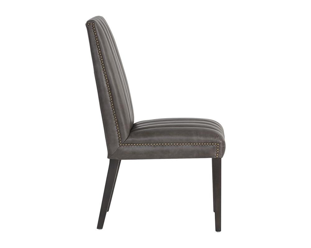 Heath Dining Chair - Marseille Concrete Leather