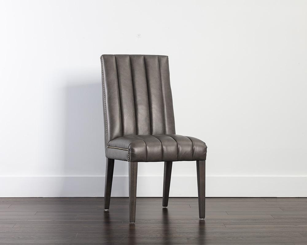 Heath Dining Chair - Marseille Concrete Leather