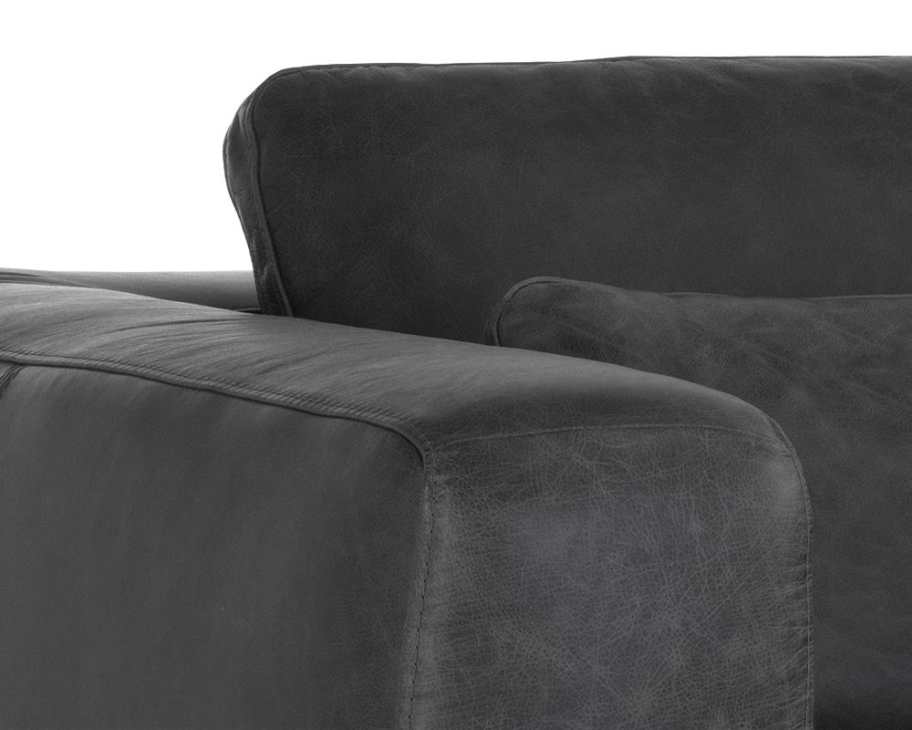 Burr Armchair - Serbia Black Leather