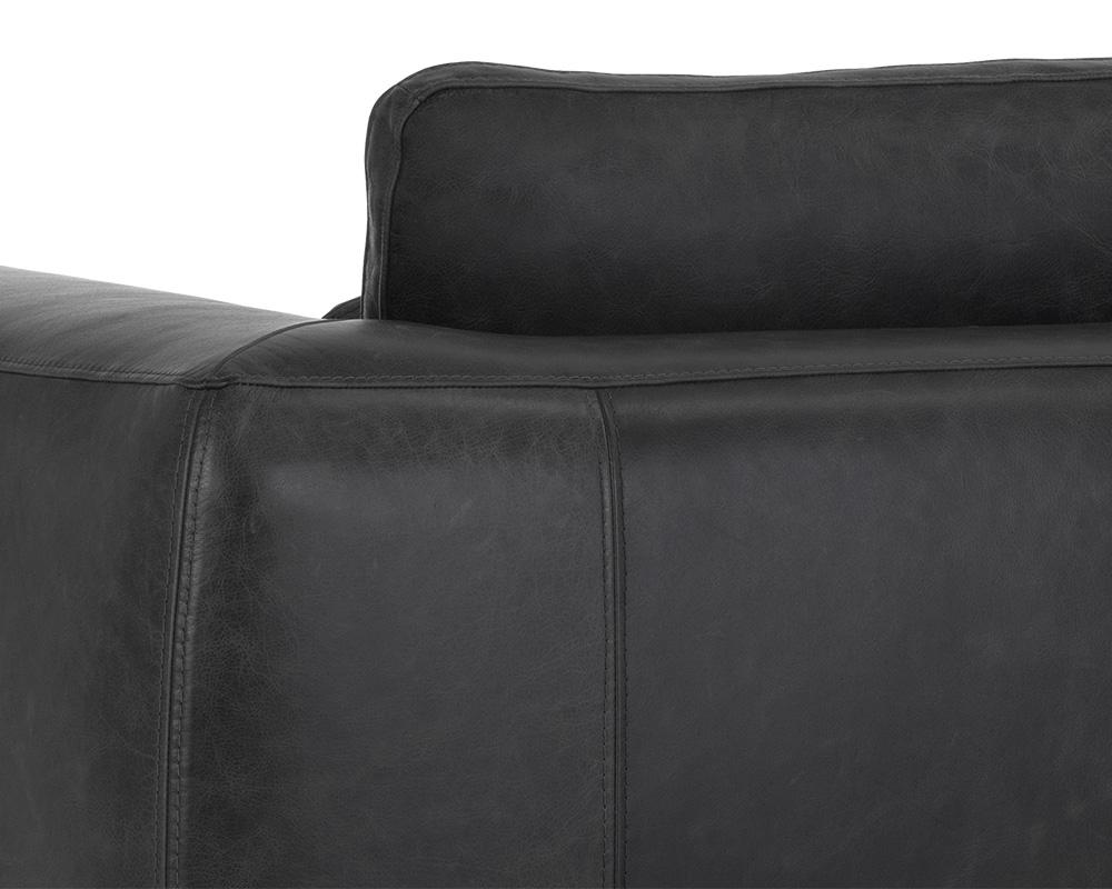 Burr Armchair - Serbia Black Leather