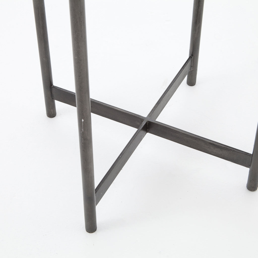 Adair Side Table-Hammered Grey
