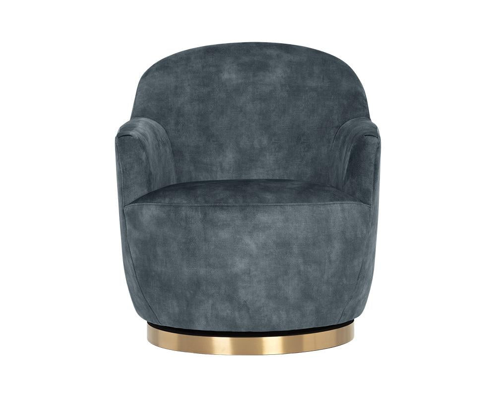 Casey Swivel Lounge Chair - Nono Petrol