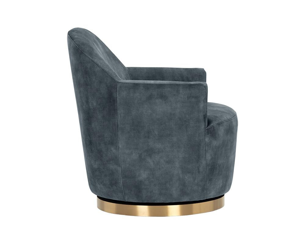 Casey Swivel Lounge Chair - Nono Petrol